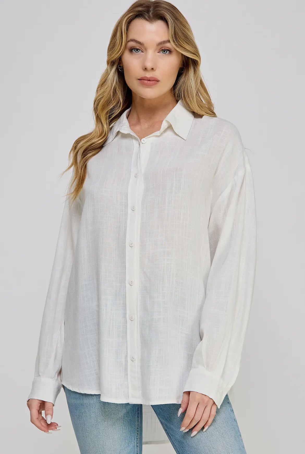 Tiffany Linen Button-Down Shirt