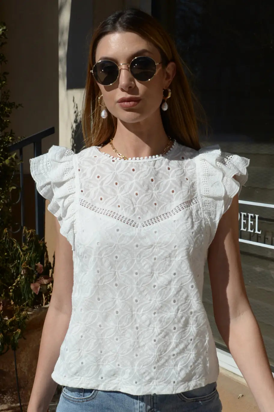Charlotte Eyelet Top
