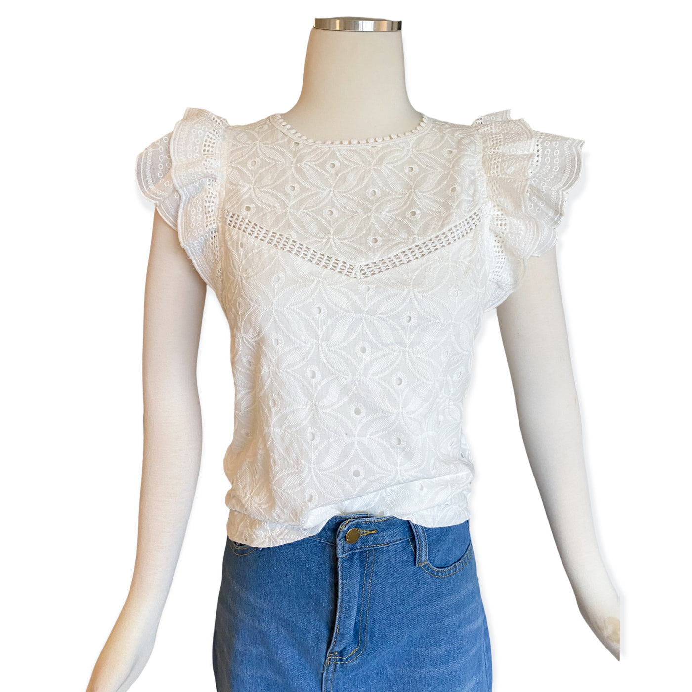 Charlotte Eyelet Top