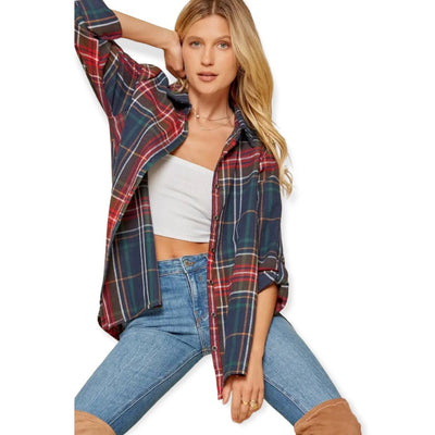 Linz Plaid Flannel Top
