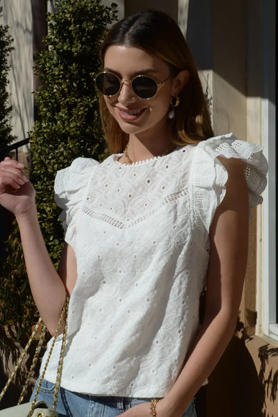 Charlotte Eyelet Top