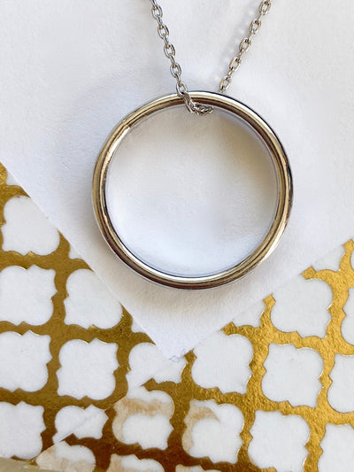 Faith Hope Love Hoop Necklace