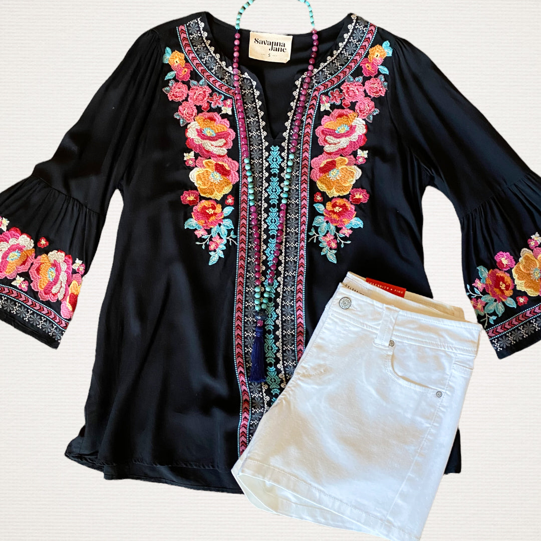 Naples Embroidered Top