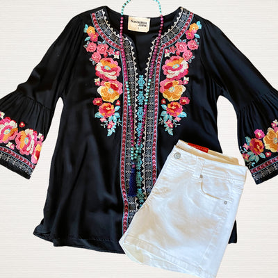 Naples Embroidered Top