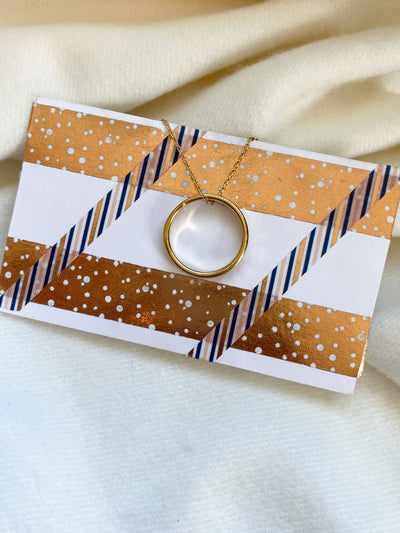 Faith Hope Love Hoop Necklace