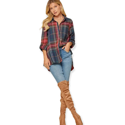 Linz Plaid Flannel Top