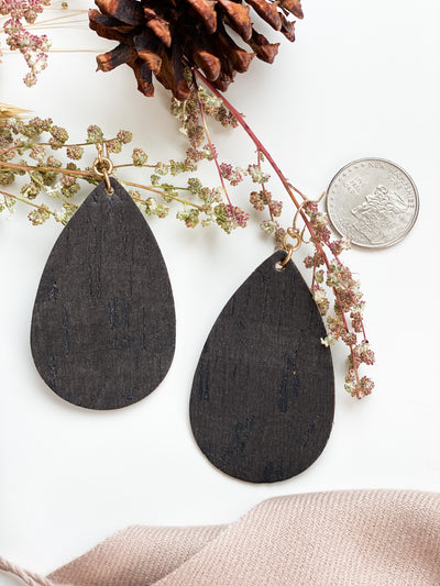 Pop a Cork Earring Black