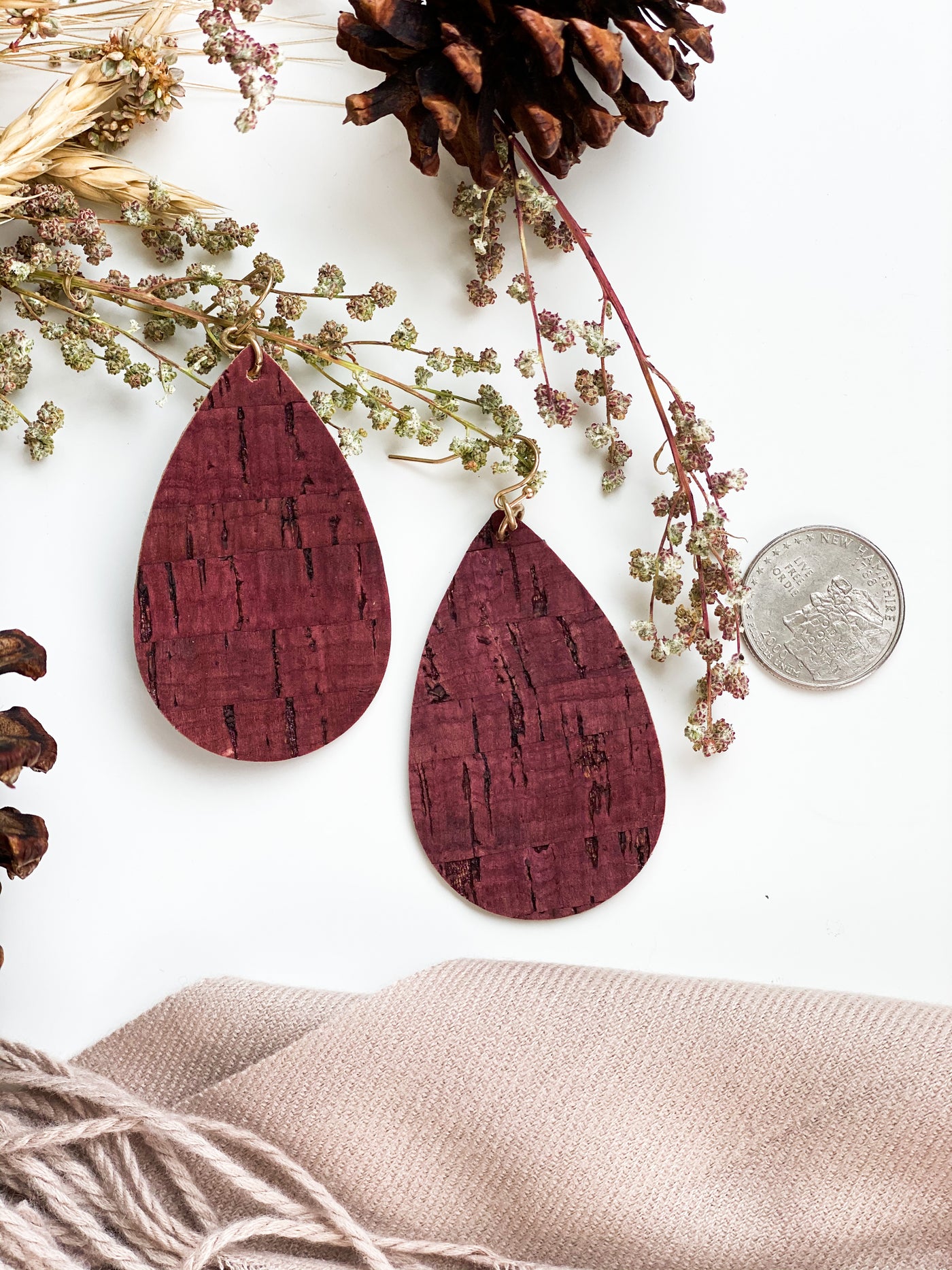 Pop a Cork Earring Burgundy