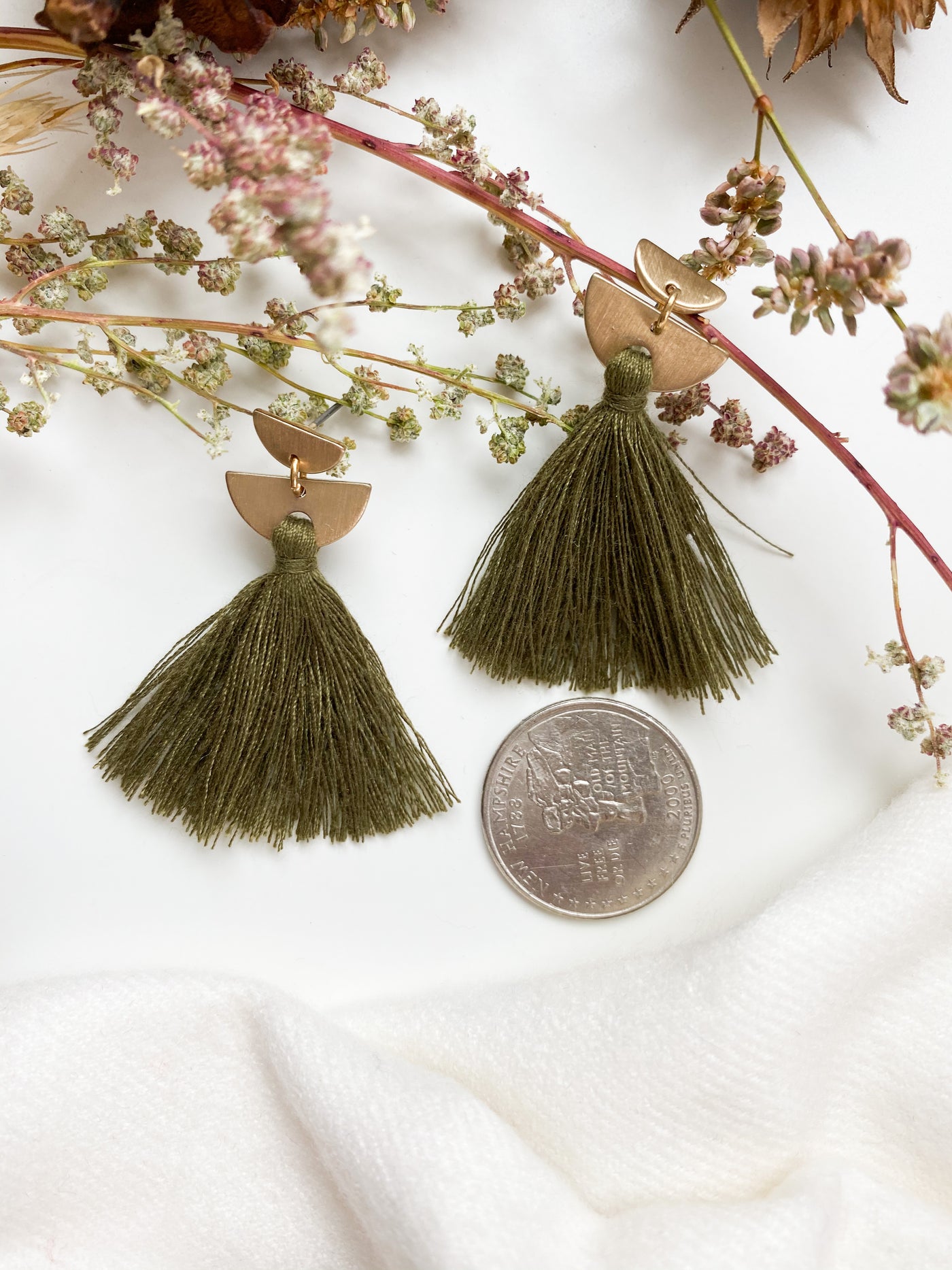 Half Moon Bay Earrings Olive
