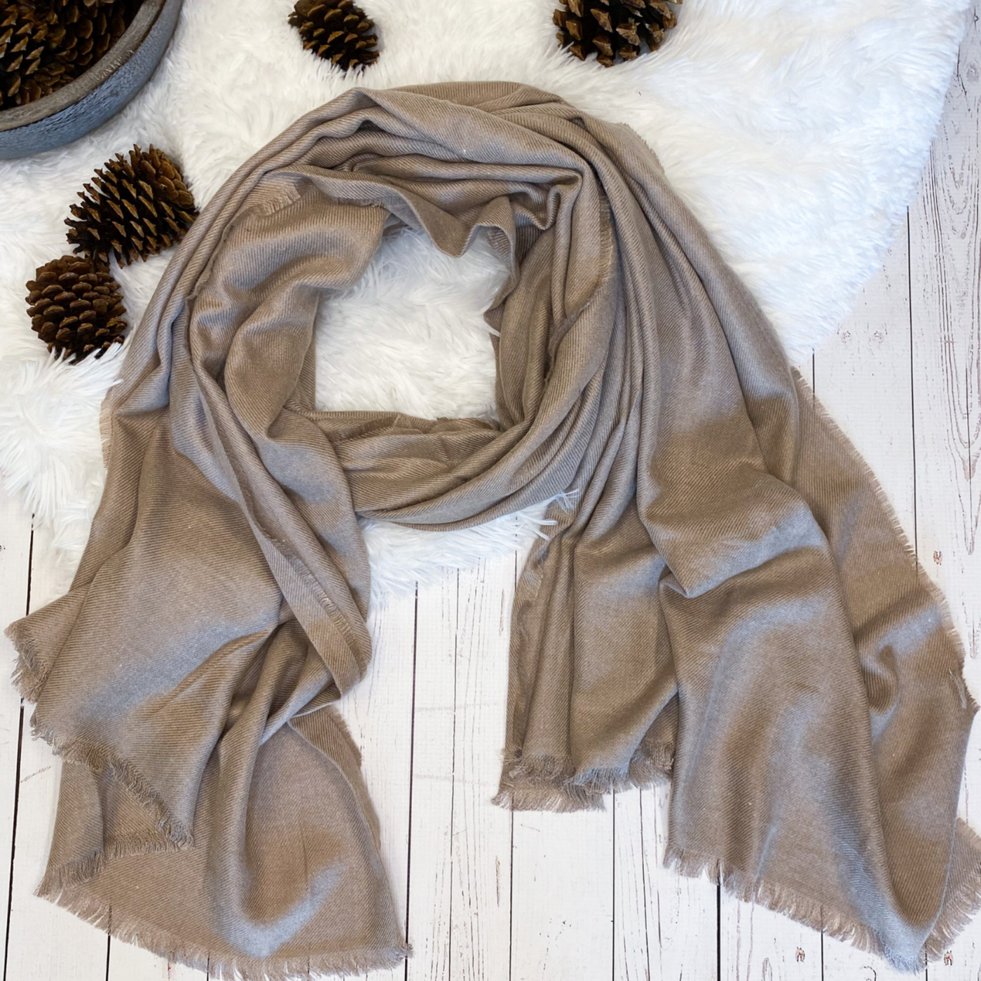 Hold Me Close Blanket Scarf Tan