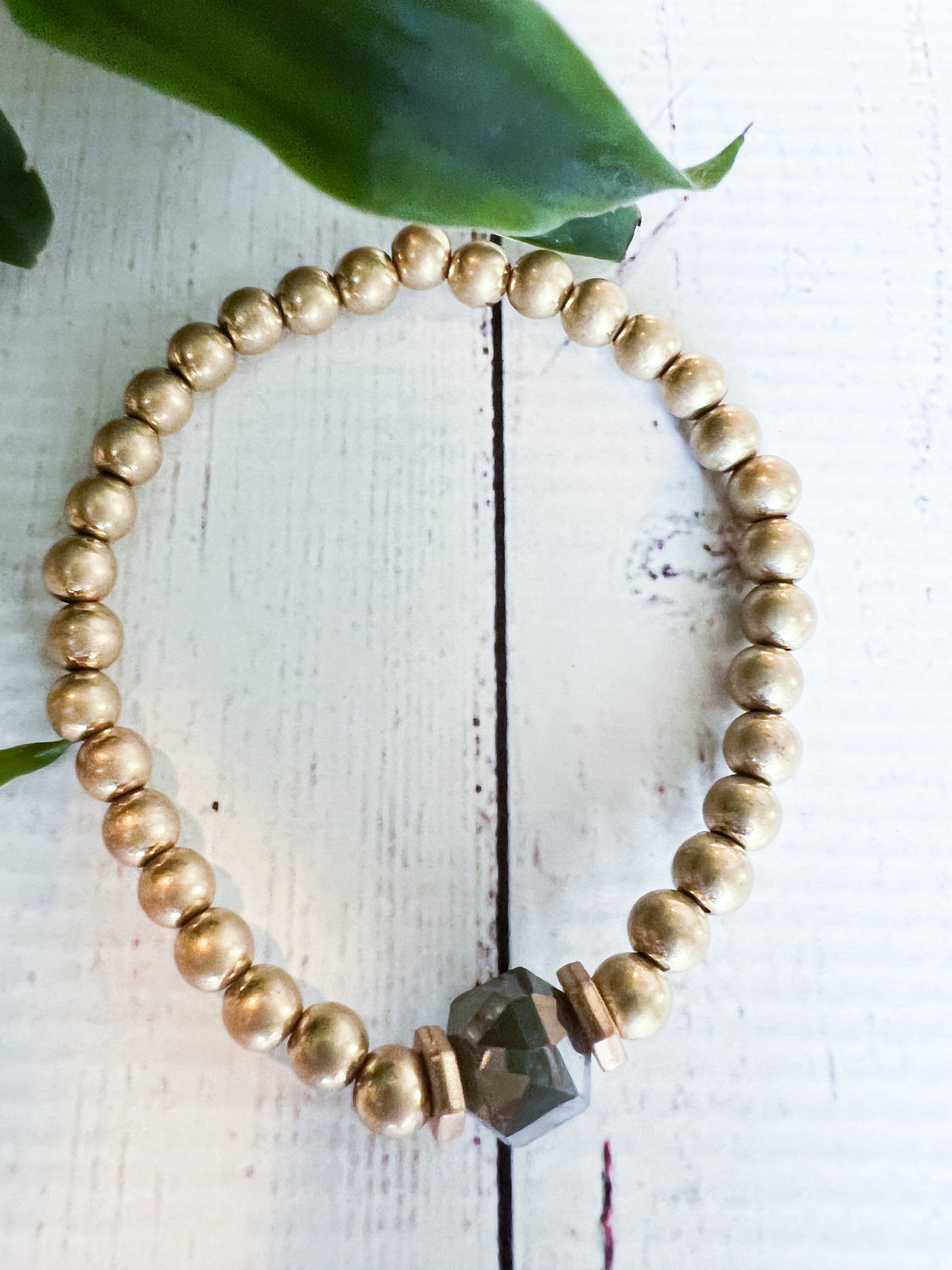 Golden Beaded Bracelet