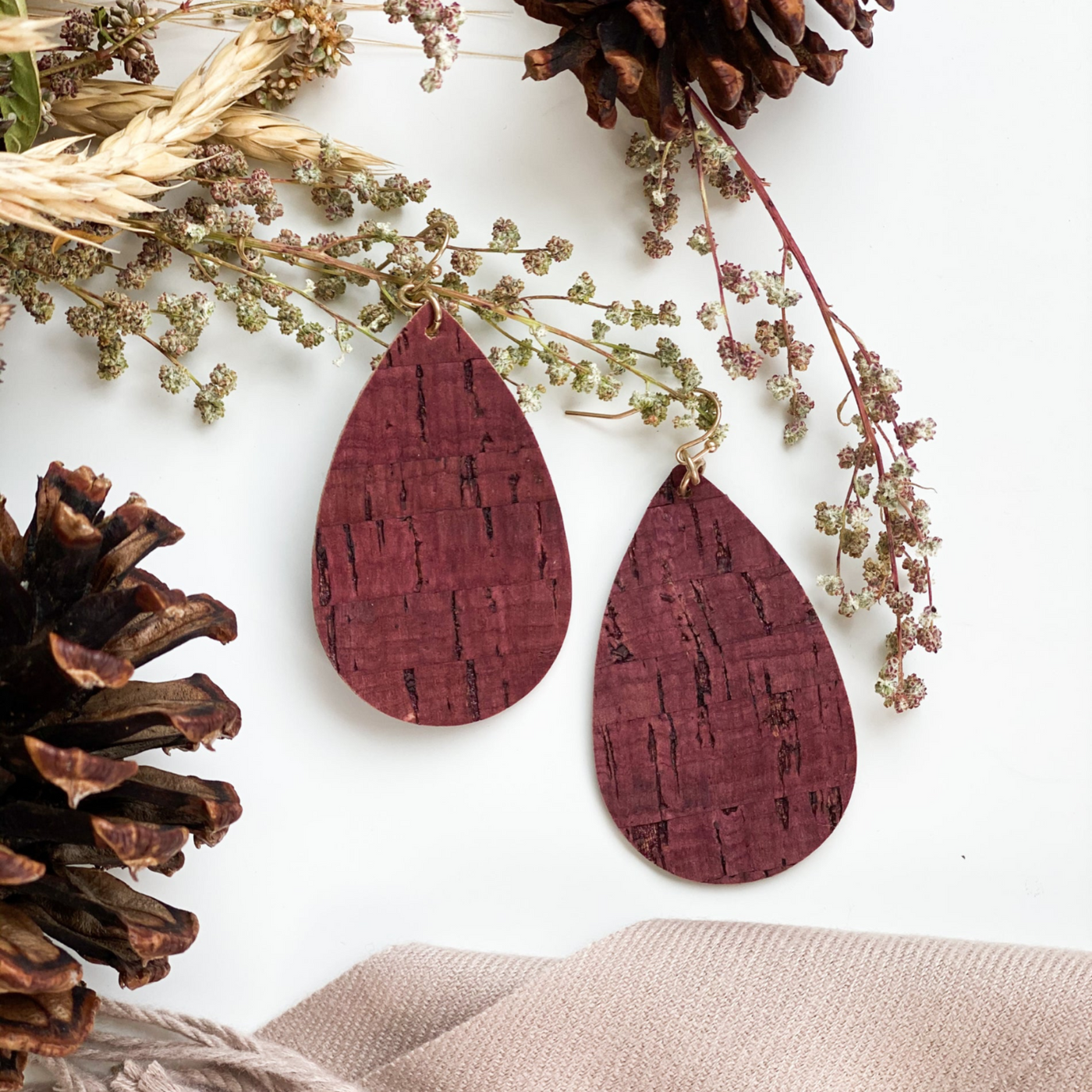 Pop a Cork Earring Burgundy
