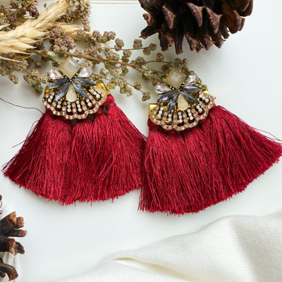 Make a Statement Earring Red