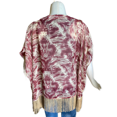 Gold Beach Kimono Burgundy
