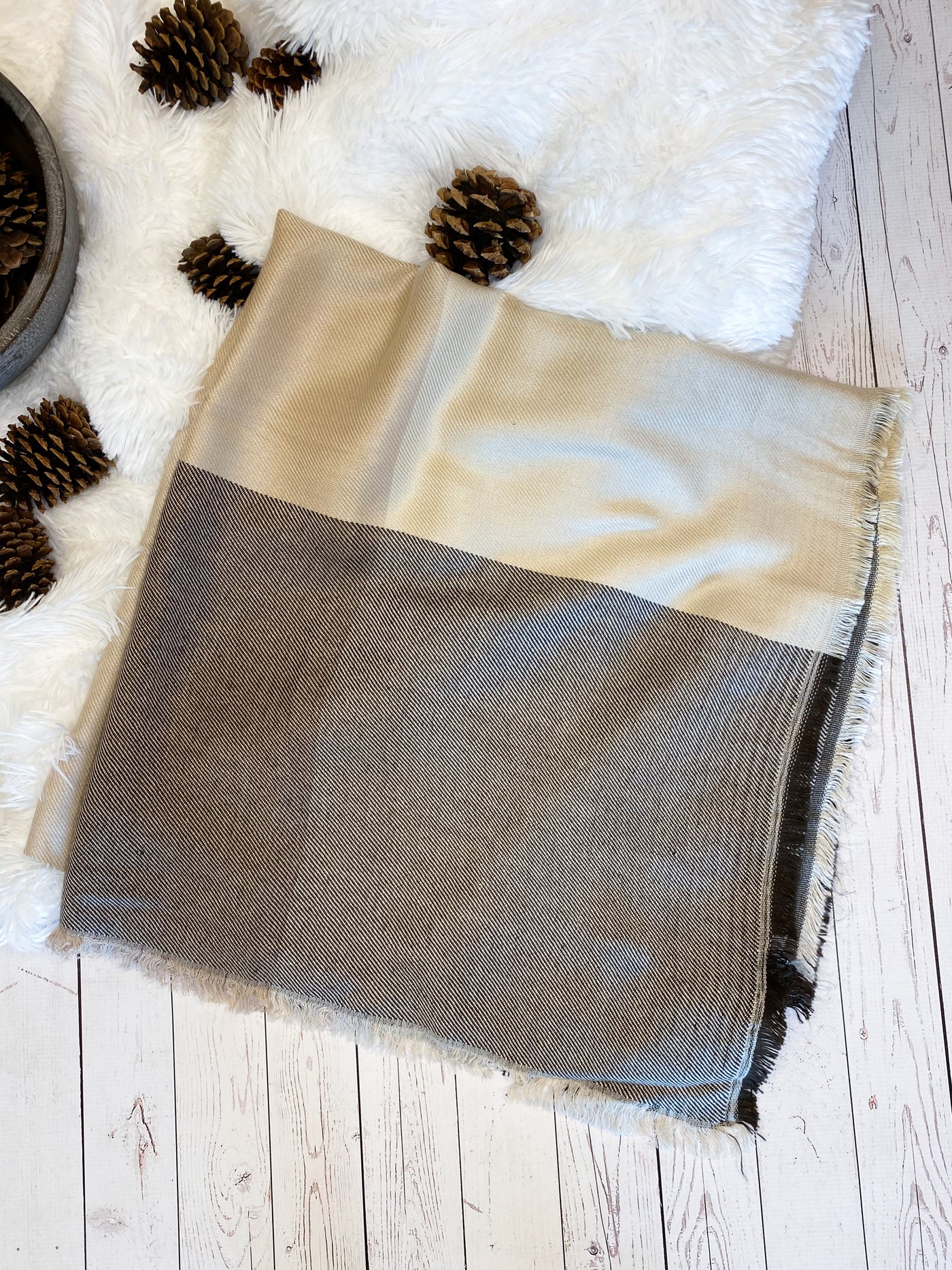 Champagne and Chocolate Blanket Scarf
