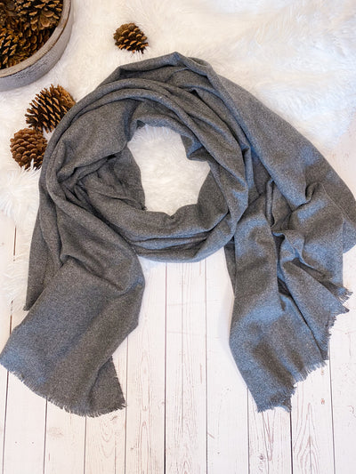 Hold Me Close Blanket Scarf Charcoal