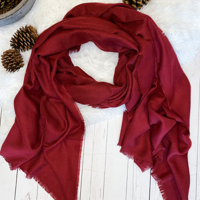 Hold Me Close Blanket Scarf Crimson