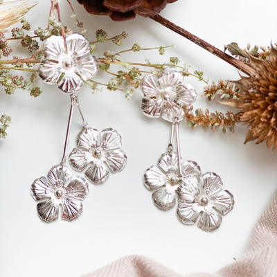 Silver Daisy Earring