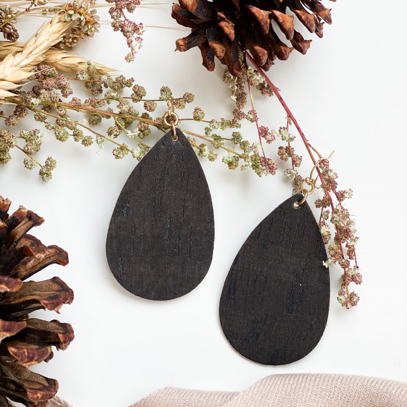 Pop a Cork Earring Black