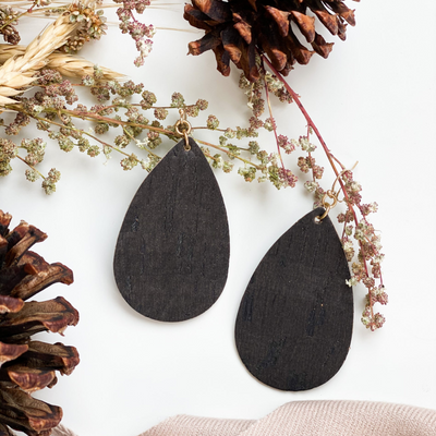 Pop a Cork Earring Black