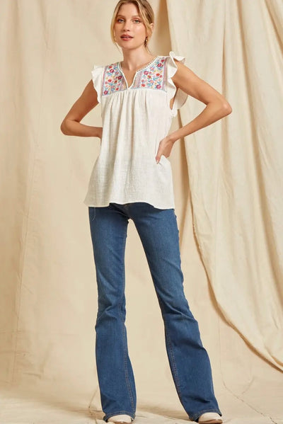 Lima Embroidered Top