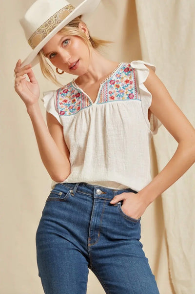 Lima Embroidered Top